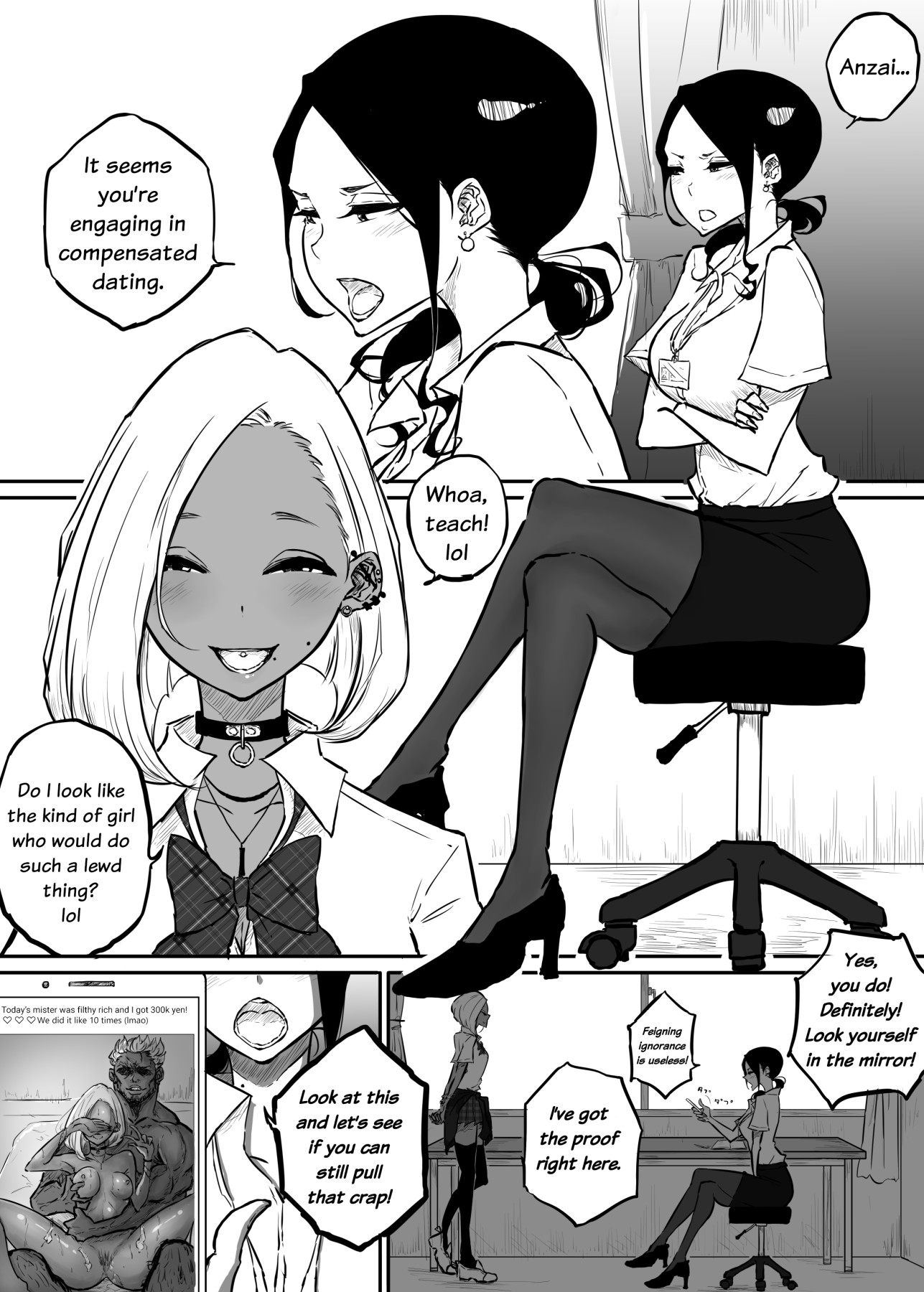 Hentai Manga Comic-The Story of a Strict Teacher Who Got Fucked by Her Gyaru Bitch Student-Read-4